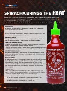 Sriracha trae el calor – Logística entrante