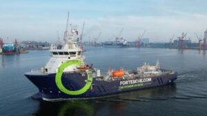 Fortescue presenta un barco impulsado por amoníaco que exige regulaciones para ponerse al día