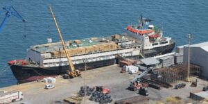 Transportista de ganado varado frente a la costa turca mientras los activistas exigen acción